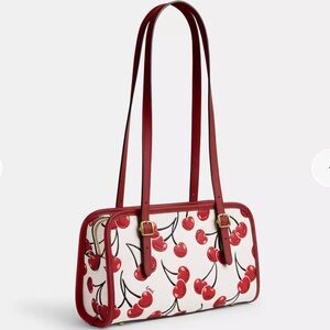 Coach Swing Zip Bag with Cherry Print
